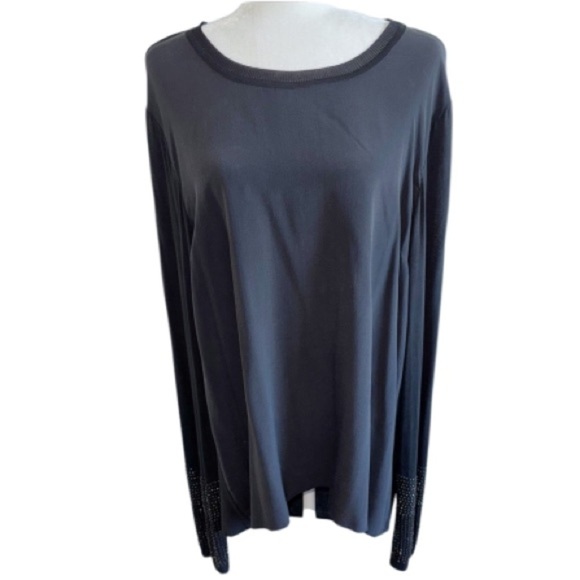 Elie Tahari Black Drapey Back Beaded Cuffs Sz XL - Picture 4 of 13